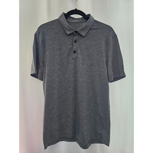 Lululemon Evolution Polo Heathered Black size M - Picture 4 of 9